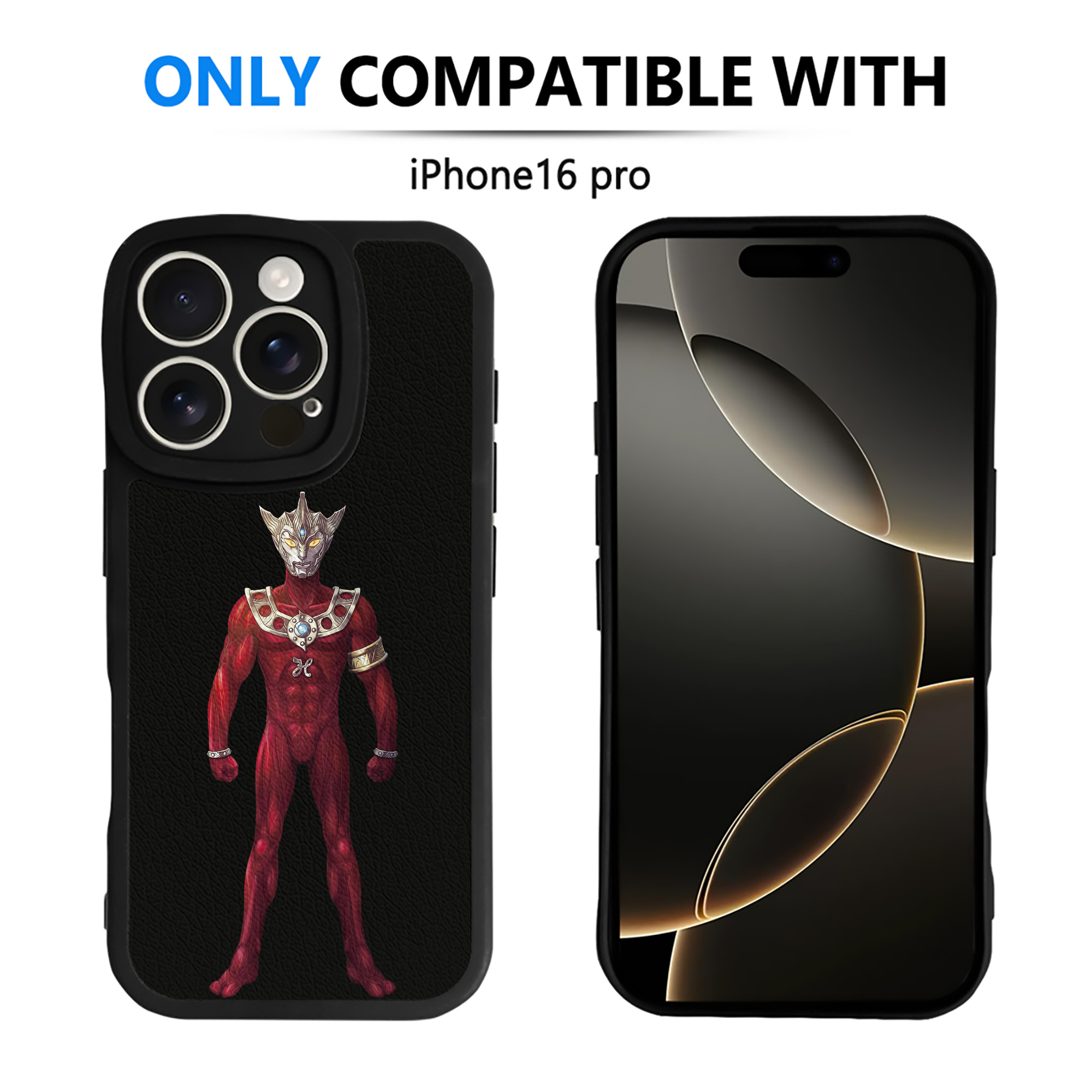 （画像用） ウルトラマン Ultraman 【iPhone 16シリーズ対応】シリコンスマホケース（レザー調） 材質：シリコン